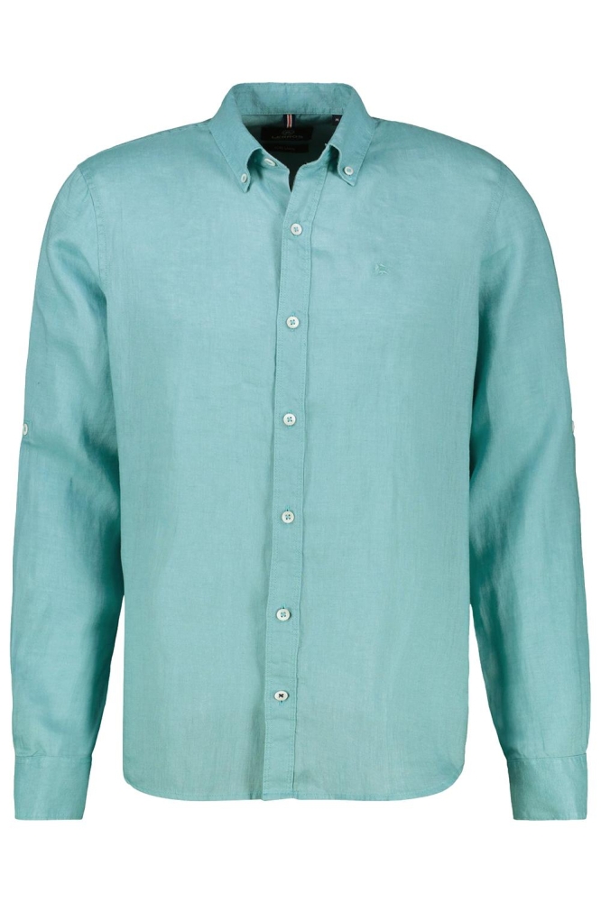 OVERHEMD VAN LINNEN EN KATOEN MIX 2541111 456 COASTAL BLUE